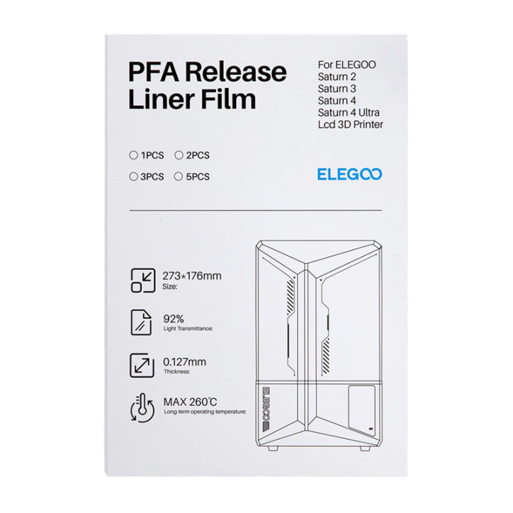Pellicola PFA per ELEGOO Saturn 4 / Saturn 4 Ultra (5 pezzi)