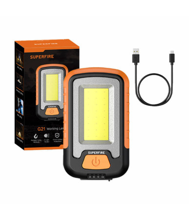 Torcia Superfire G21 per officina, 650lm, USB