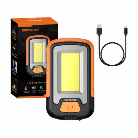 Torcia Superfire G21 per officina, 650lm, USB
