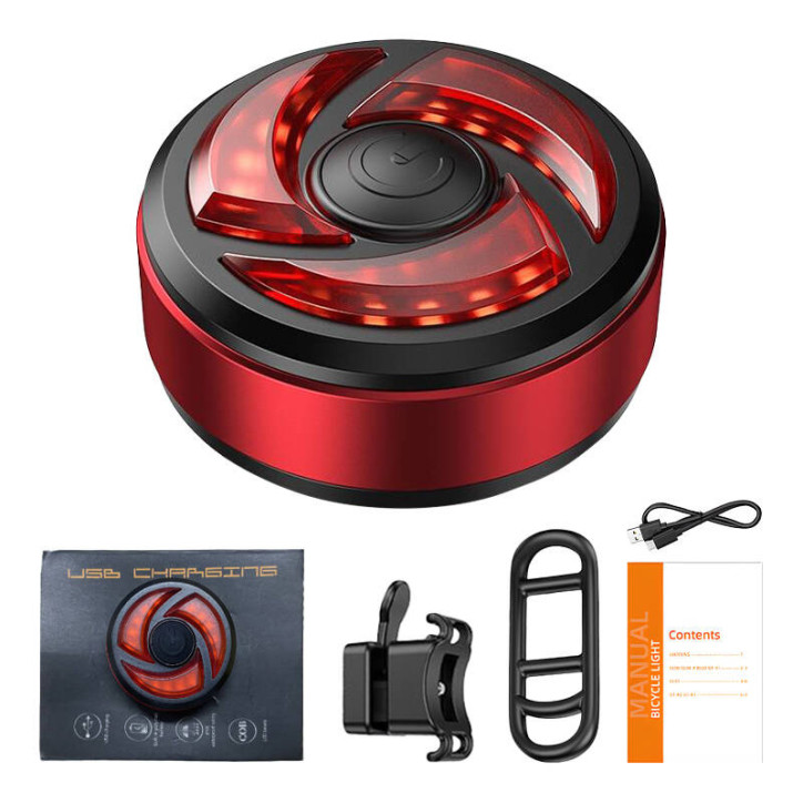 Superfire BTL02 fanale posteriore bici, USB, 330 mAh, 3 modalità