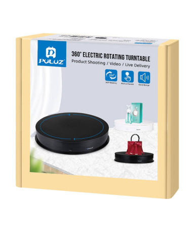 Piattaforma Rotante Elettrica Display Puluz 30cm USB (Nero)