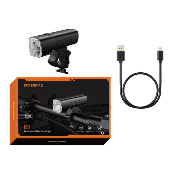 Superfire BL12 luce bici, 4800 mAh, USB, 2 modalità
