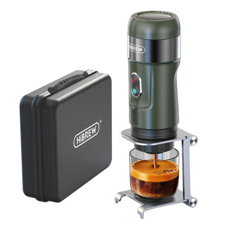 Macchina da caffè portatile 3-in-1 con custodia HiBREW H4B_GN
