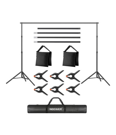 Neewer Kit Supporto per Sfondo Fotografico 3m x 2.1m Nero