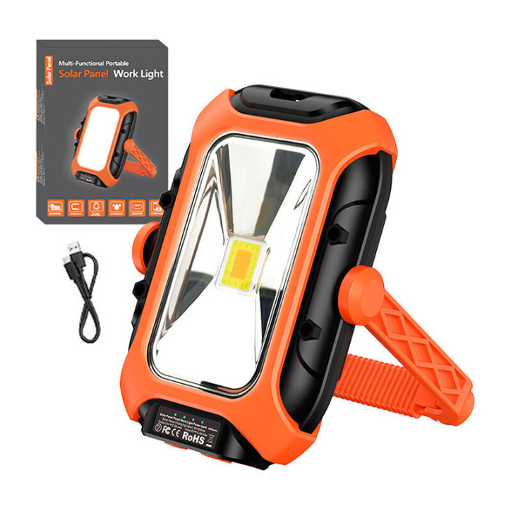 Lampada da lavoro Superfire GM05 con pannello solare - 500 lm, powerbank