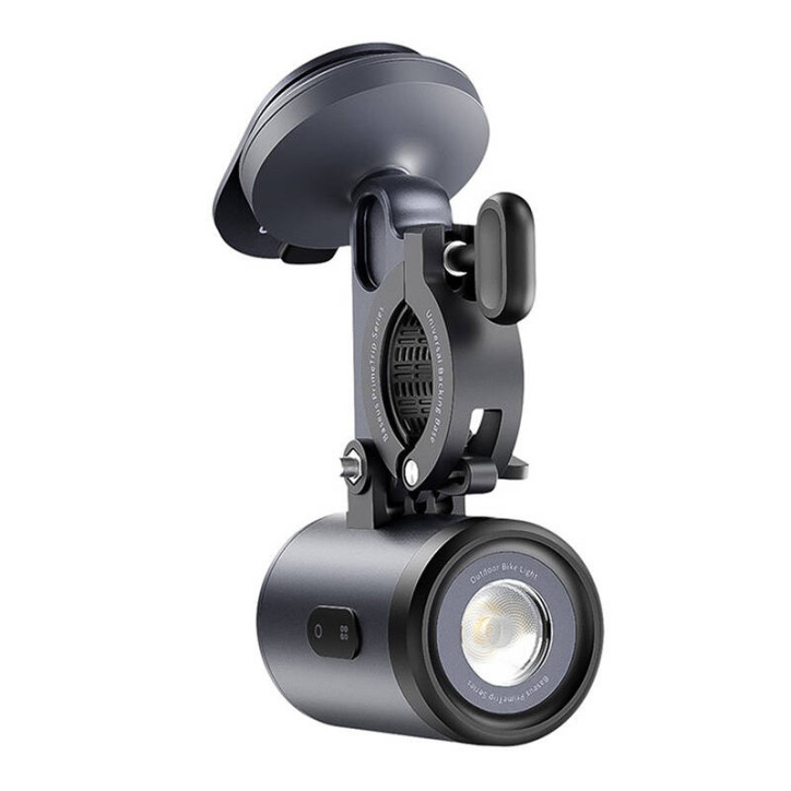 Baseus PrimeTrip 2-in-1 Supporto Bici Telefono + Torcia LED Nero