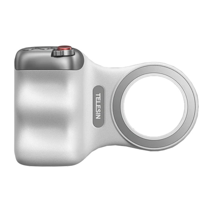 Telesin Fun Shot Grip2 Manico Magnetico Bianco Telesin Fun Shot Grip2 Manico Magnetico Bianco
