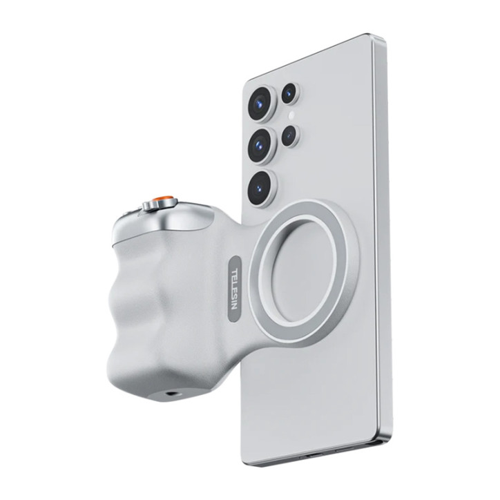 Telesin Fun Shot Grip2 Manico Magnetico Bianco Telesin Fun Shot Grip2 Manico Magnetico Bianco