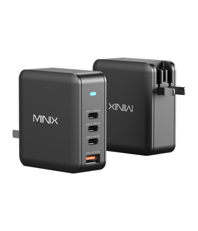 Minix P165 Caricatore da Muro GaN 165W 3x USB-C 1x USB-A Nero