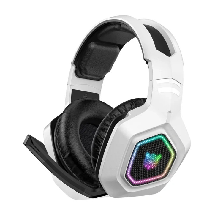 Cuffie Gaming ONIKUMA B100 Wireless Bluetooth 5.3 + Cablato RGB Bianco