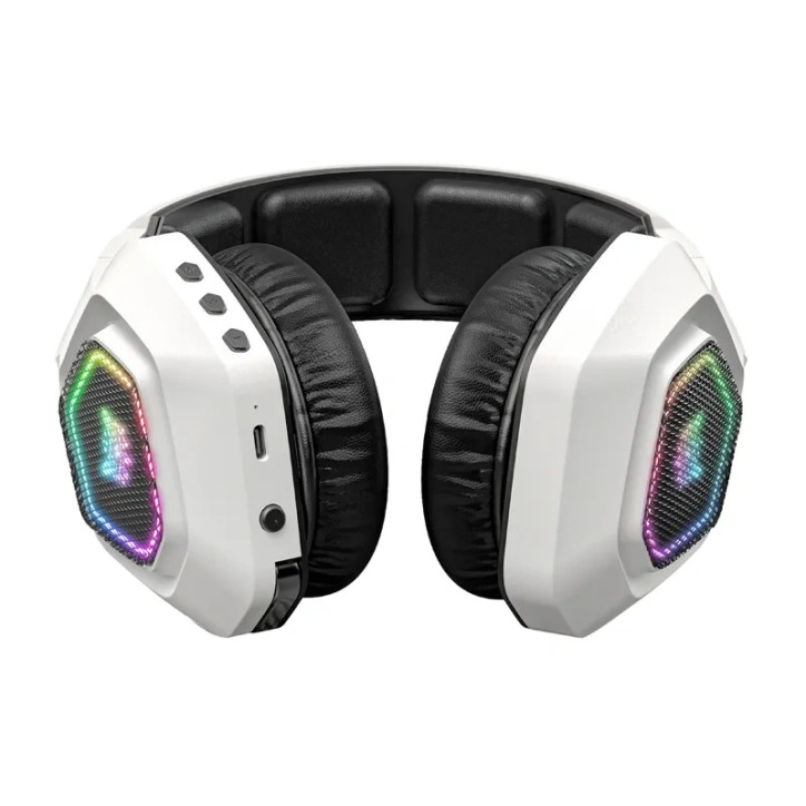Cuffie Gaming ONIKUMA B100 Wireless Bluetooth 5.3 + Cablato RGB Bianco