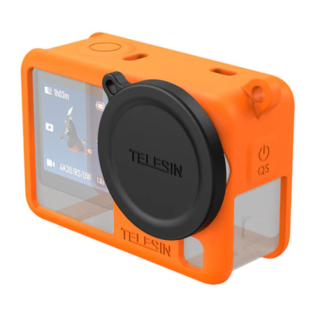 Telesin Custodia Protettiva in Silicone per DJI Osmo Action 6 Arancione