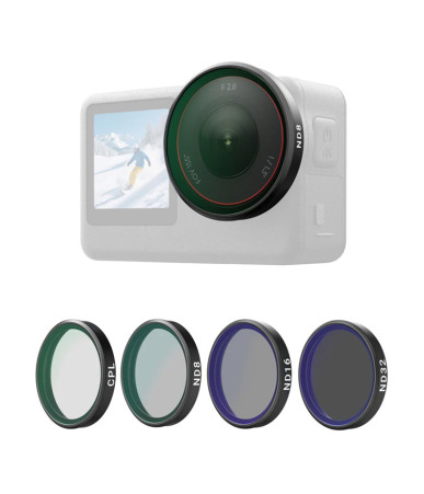Telesin Set Filtri CPL/ND8/ND16/ND32 per DJI Osmo Action 6