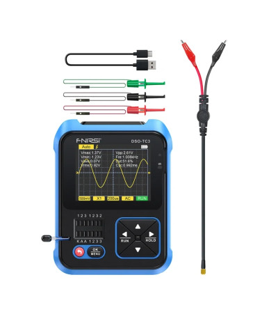 FNIRSI DSO-TC3 Strumento Diagnosi Auto 3-in-1 Oscilloscopio Generatore Segnali Tester Componenti