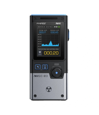 Rilevatore di Radiazioni Ionizzanti Multifunzione FNIRSI GC-03 Nero