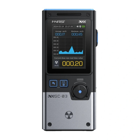 Rilevatore di Radiazioni Ionizzanti Multifunzione FNIRSI GC-03 Nero