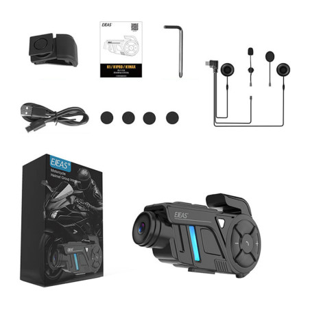 EJEAS K1Pro Interfono Moto con Registratore