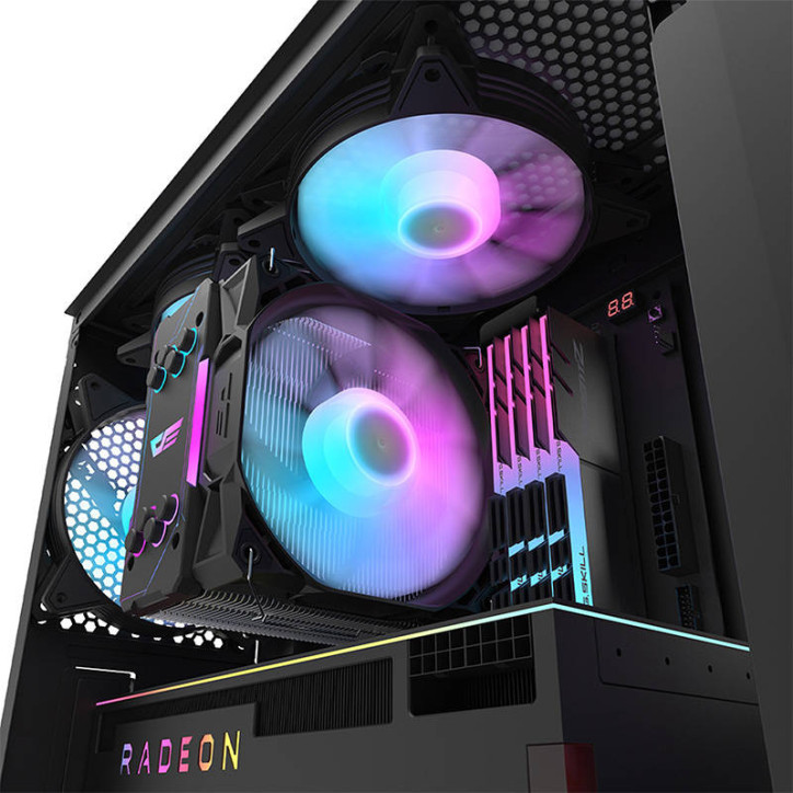 darkFlash DK352 Plus Case ATX Nero 4 Ventole RGB