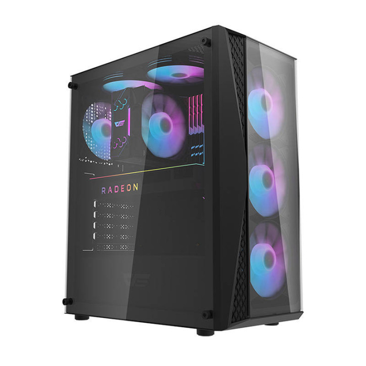darkFlash DK352 Plus Case ATX Nero 4 Ventole RGB