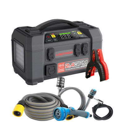 Lokithor AW401 Jump Starter / Booster 2500A + Powerbank 20000mAh + Compressor + Flash Light + Power Wash 5-in-1 Device