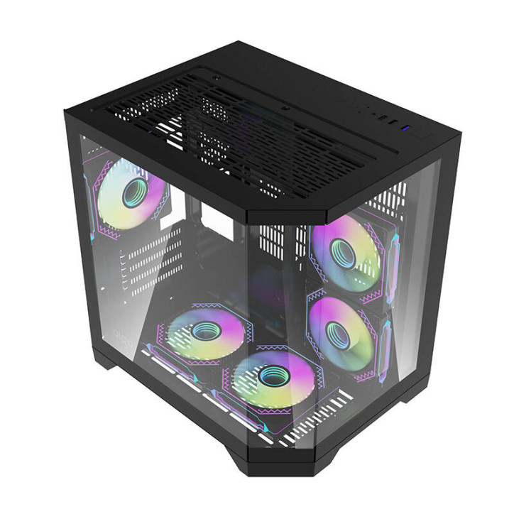 darkFlash FT350 Case ATX Nero con 5 ventole ARGB