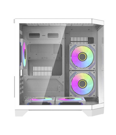 darkFlash FT350 Case ATX Mini Tower Bianco 5 Ventole ARGB