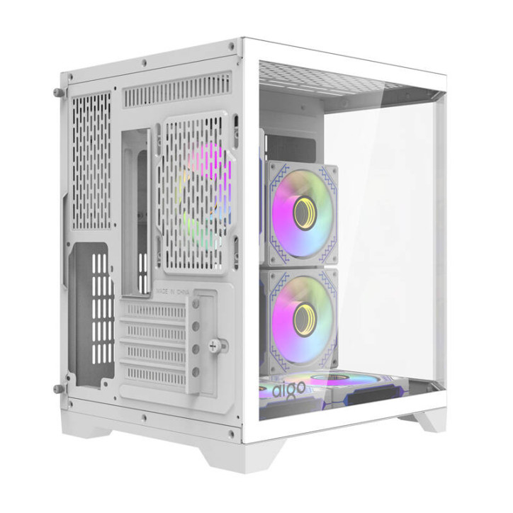 darkFlash FT350 Case ATX Mini Tower Bianco 5 Ventole ARGB