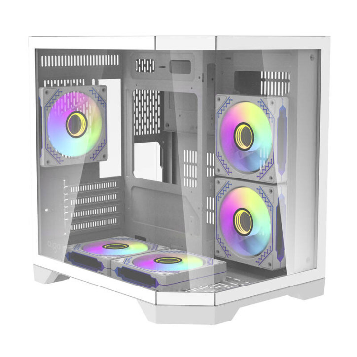 darkFlash FT350 Case ATX Mini Tower Bianco 5 Ventole ARGB