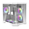 darkFlash FT350 Case ATX Mini Tower Bianco 5 Ventole ARGB