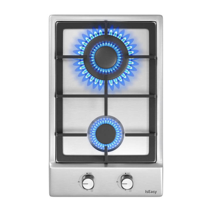 IsEasy MGBS-312A Piano Cottura a Gas 2 Fuochi Acciaio Inox IsEasy MGBS-312A Piano Cottura a Gas 2 Fuochi Acciaio Inox