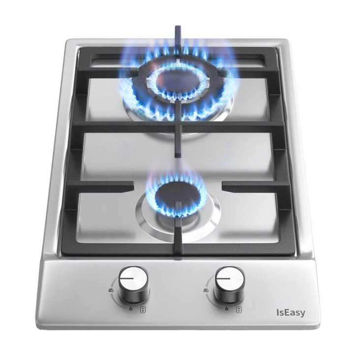 IsEasy MGBS-312A Piano Cottura a Gas 2 Fuochi Acciaio Inox IsEasy MGBS-312A Piano Cottura a Gas 2 Fuochi Acciaio Inox
