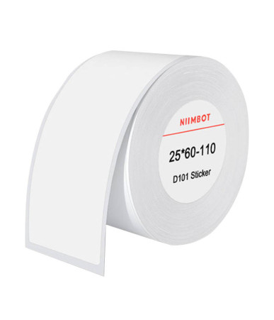 NIIMBOT Etichette Termiche 25x60 mm 110 Pezzi Bianco