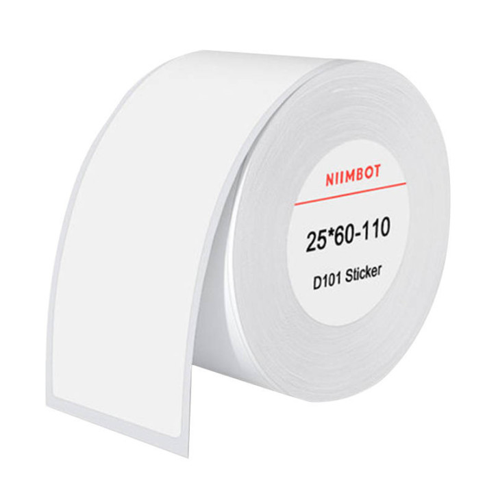 NIIMBOT Etichette Termiche 25x60 mm 110 Pezzi Bianco
