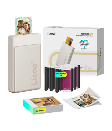 Liene Pearl N200 Pro Stampante Fotografica Portatile 2x3" Kit Oro