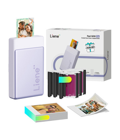 Liene Pearl N200 Pro Stampante Fotografica Portatile 2x3" Viola