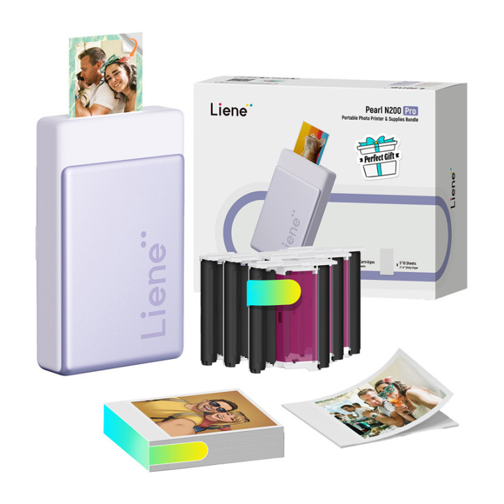 Liene Pearl N200 Pro Stampante Fotografica Portatile 2x3" Viola