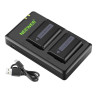 Neewer Set 2 Batterie NP-FW50 e Caricatore USB