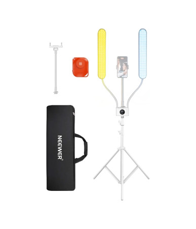 Neewer BH40B Kit Illuminazione LED Doppio Braccio Bi-Colore