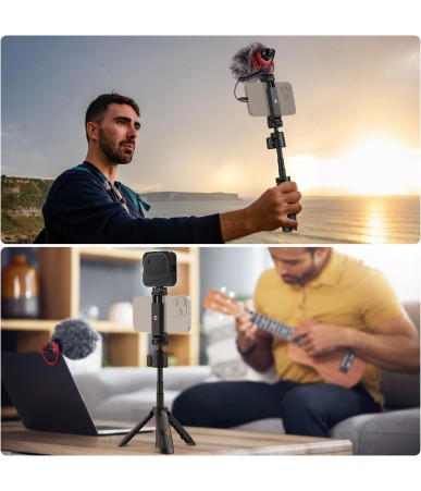 Neewer BASICS TP43 Mini Treppiede con Selfie Stick Estensibile Bianco