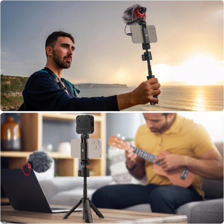 Neewer BASICS TP43 Mini Treppiede con Selfie Stick Estensibile Bianco