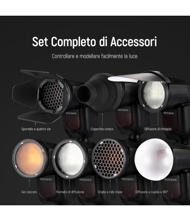 Neewer CRM2 Kit Accessori Magnetici per Flash Testa Rotonda