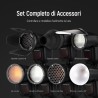 Neewer CRM2 Kit Accessori Magnetici per Flash Testa Rotonda