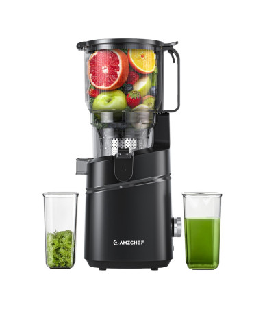 AMZCHEF SJ-036CBK Slow Juicer Nero