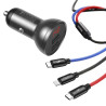 Baseus Car Charger 24W con Display + Cavo USB 3in1 1.2m