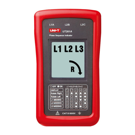 UNI-T UT261A Tester Sequenza di Fase e Rotazione Motore