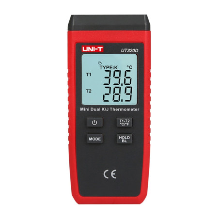 UNI-T UT320D Termometro a Contatto Doppio Canale