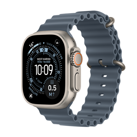 Apple Watch Ultra 3 (2025) 5G 49mm Titanio Naturale con Ocean Band Blu Ancora