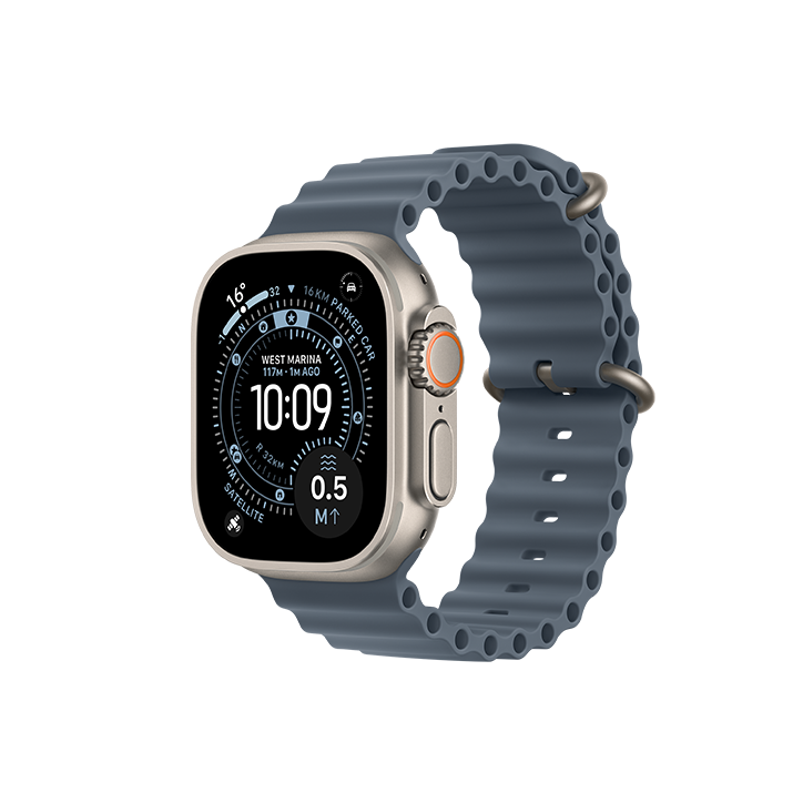 Apple Watch Ultra 3 (2025) 5G 49mm Titanio Naturale con Ocean Band Blu Ancora