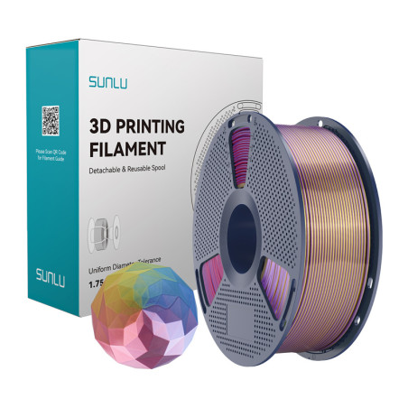 Sunlu PLA+ Silk Forth-Color Filament Blu-Viola-Rosso-Oro 1.75mm 1kg