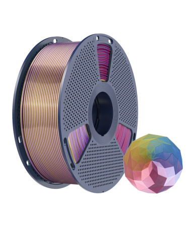 Sunlu PLA+ Silk Forth-Color Filament (blue-purple-red-gold)